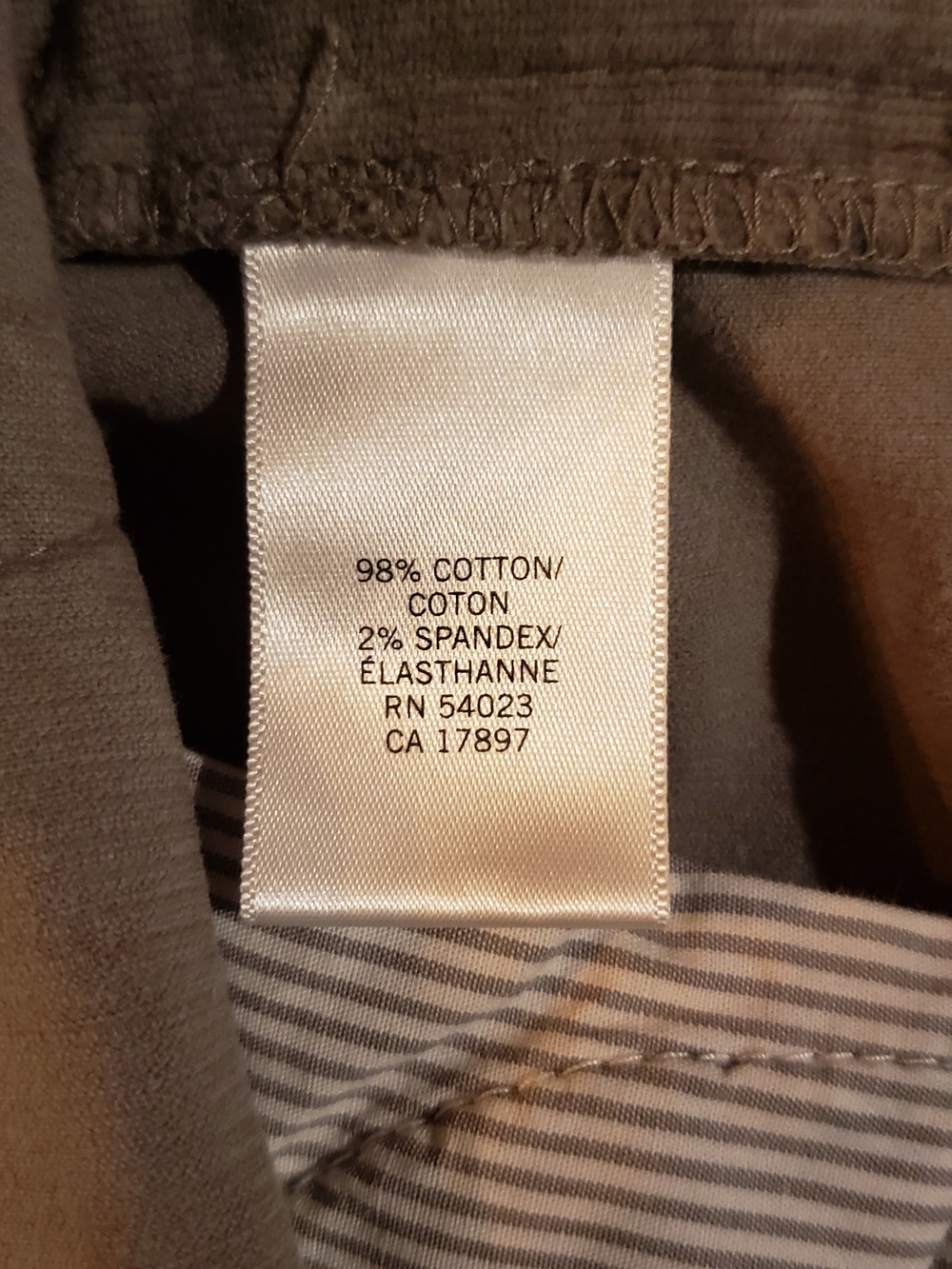 Womens Size 4r Ryan Fit Banana Republic Taupe Corduroy Boot Cut Pants - Picture 3 of 7